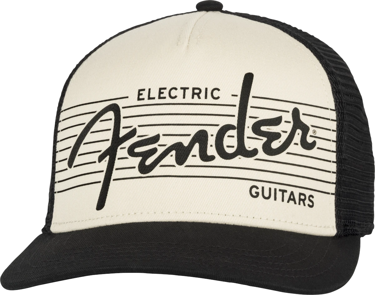 Fender Cap Weiss/Schwarz Electric Guitar